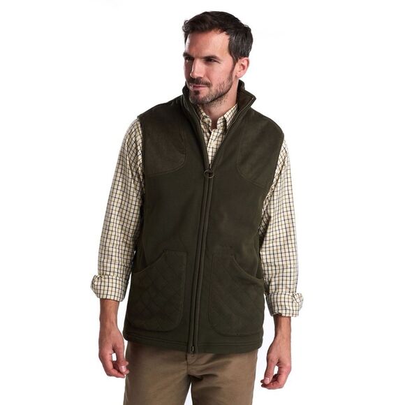 Barbour Dunmoor Northumberland Range Vest Olive Green Size XL *See Photos